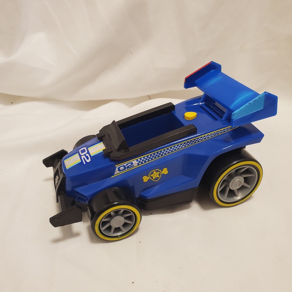 Paw Patrol Chase Ready Race Rescue Deluxe Vehicle Blue Police Car Toy 02